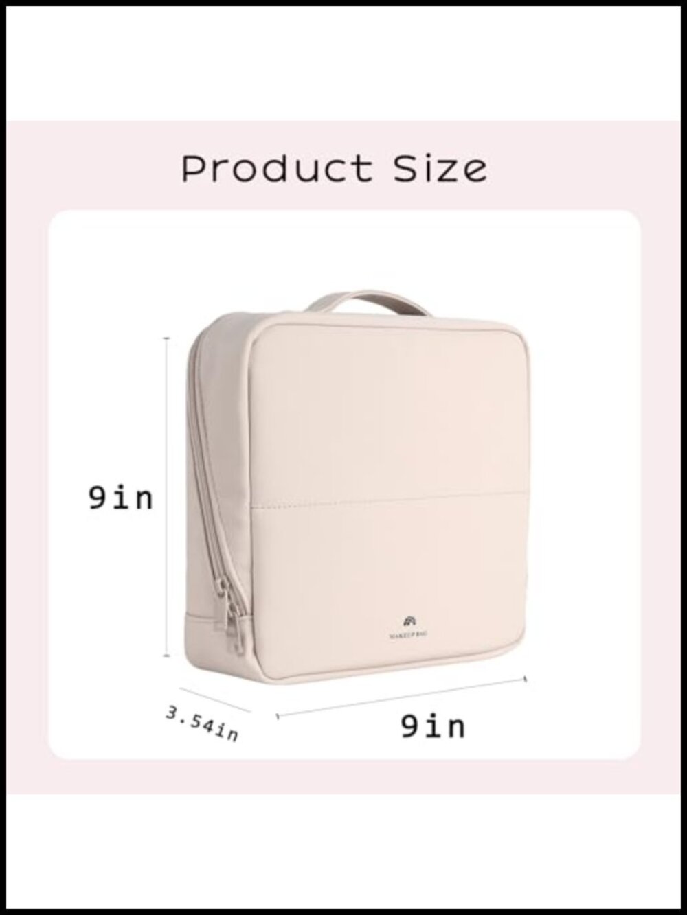 Foldable Magnetic Standing Makeup Bag With Phone Holder, Pu Leather Cosmetic View 2